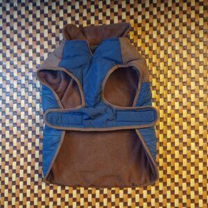 Eddie Bauer Pet Apparel Dog Coat Jacket Brown Blue Large